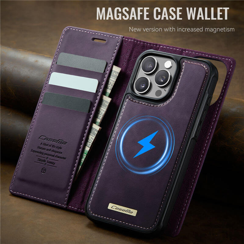 CaseMe iPhone 13 Pro Max 2-in-1 MagSafe Wallet Case with RFID Blocking