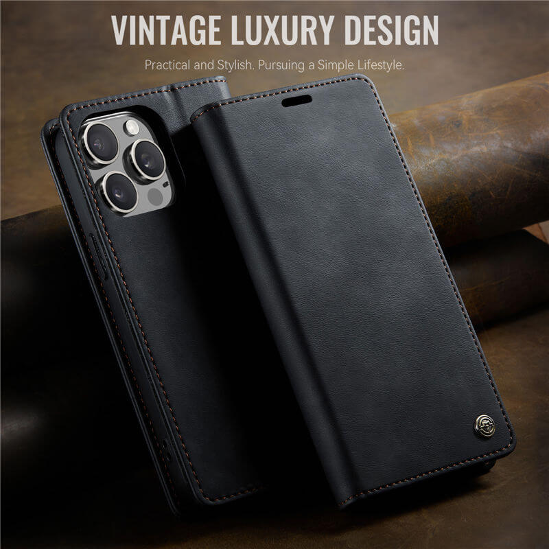 CaseMe iPhone 13 Pro Max Magnetic Wallet Case with RFID Blocking