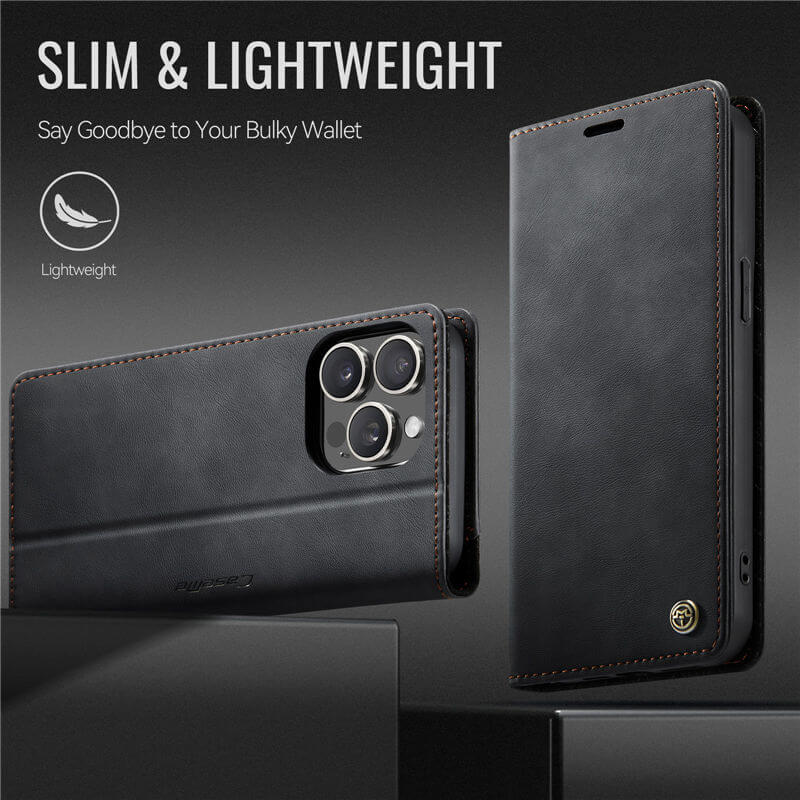 CaseMe iPhone 13 Pro Max Magnetic Wallet Case with RFID Blocking