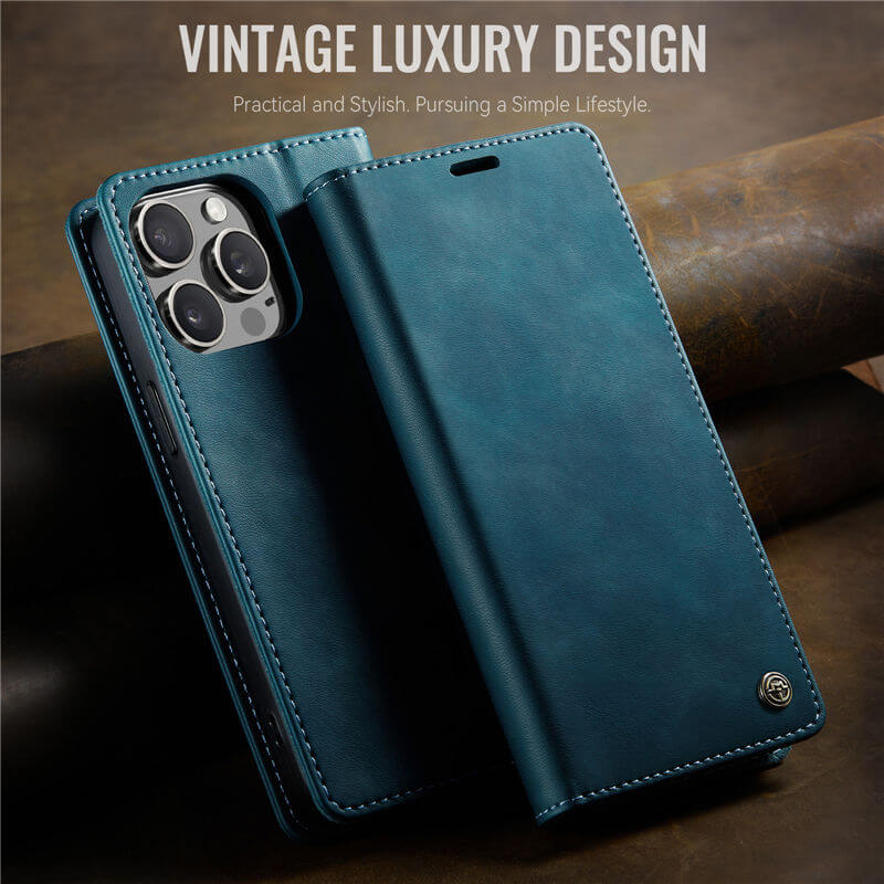 CaseMe iPhone 14 Pro Magnetic Wallet Case with RFID Blocking