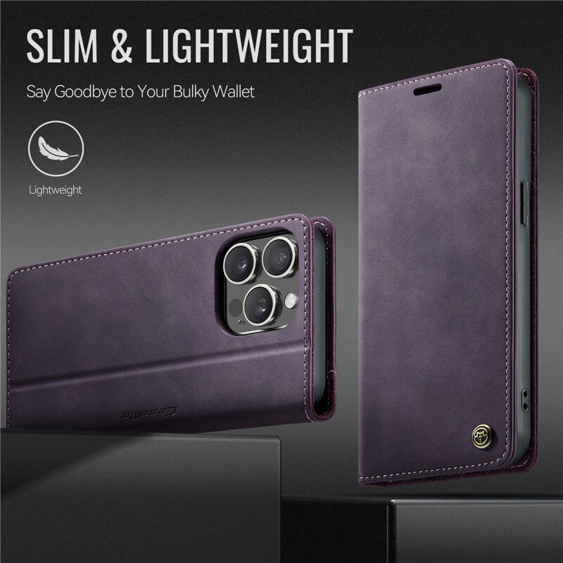 CaseMe iPhone 15 Pro Magnetic Wallet Case with RFID Blocking