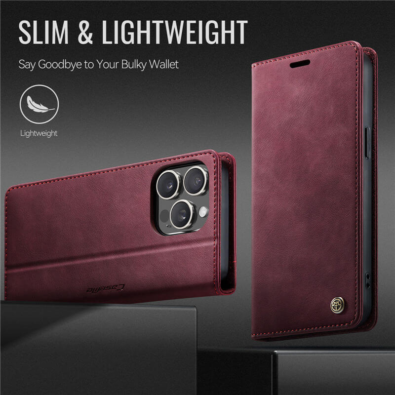 CaseMe iPhone 14 Pro Magnetic Wallet Case with RFID Blocking