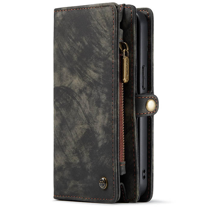 CaseMe iPhone 13 Mini Zipper Wallet Magnetic Detachable 2 in 1 Case