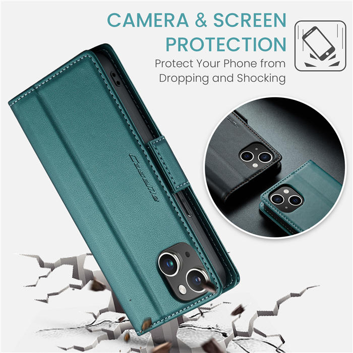 CaseMe iPhone 13 Mini Wallet RFID Blocking Magnetic Buckle Case