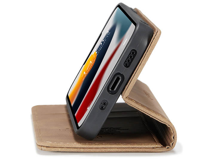 CaseMe iPhone 13 Mini Wallet Kickstand Magnetic Flip Leather Case