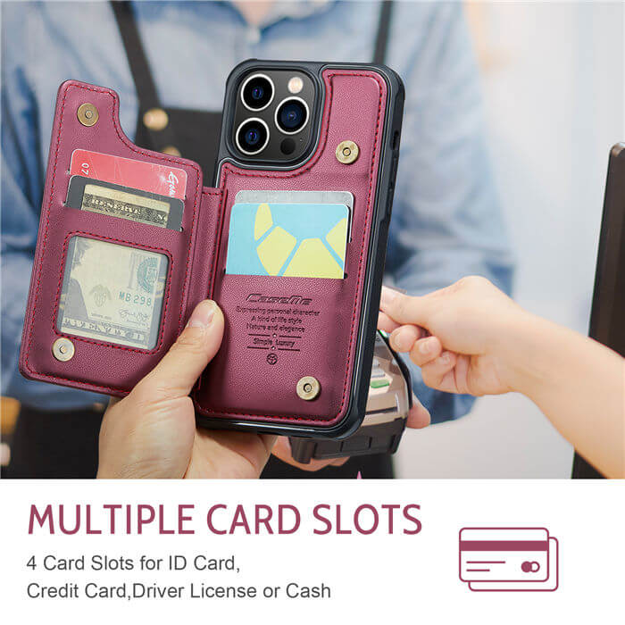 CaseMe iPhone 13 Pro RFID Blocking Card Holder Case