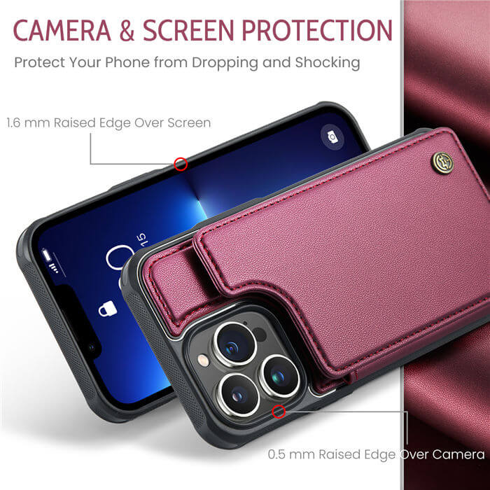 CaseMe iPhone 13 Pro RFID Blocking Card Holder Case