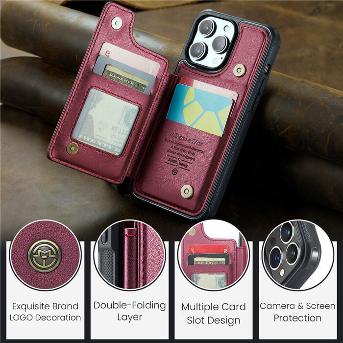 CaseMe iPhone 13 Pro RFID Blocking Card Holder Case