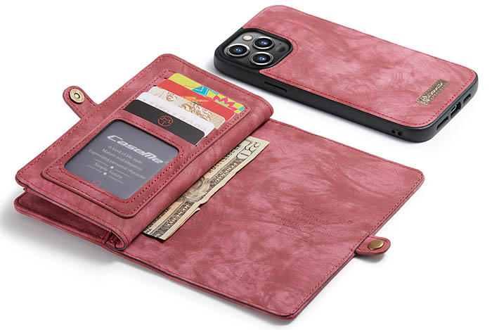 CaseMe iPhone 13 Pro Zipper Wallet Magnetic Detachable 2 in 1 Case