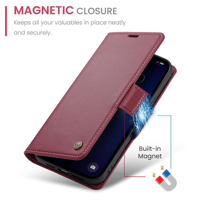 CaseMe iPhone 13 Pro Wallet RFID Blocking Magnetic Buckle Case