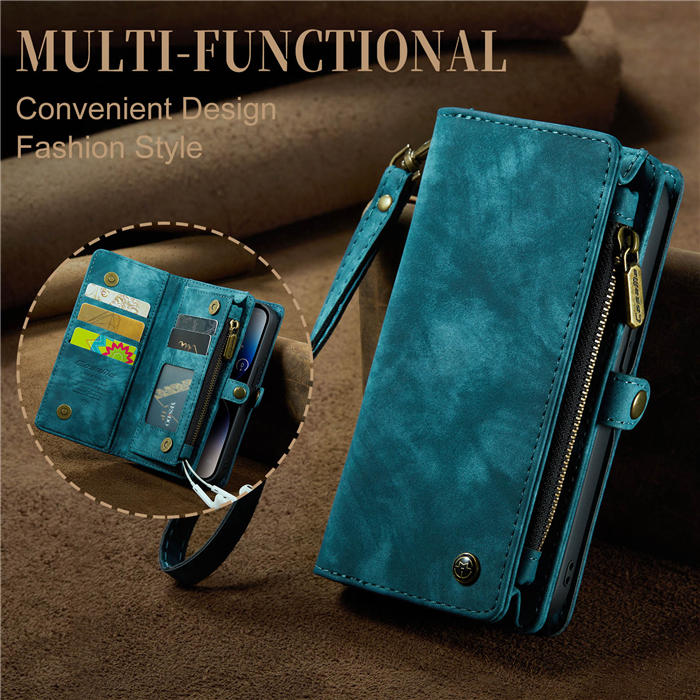 CaseMe iPhone 14 Pro Zipper Wallet Magnetic Detachable 2 in 1 Case