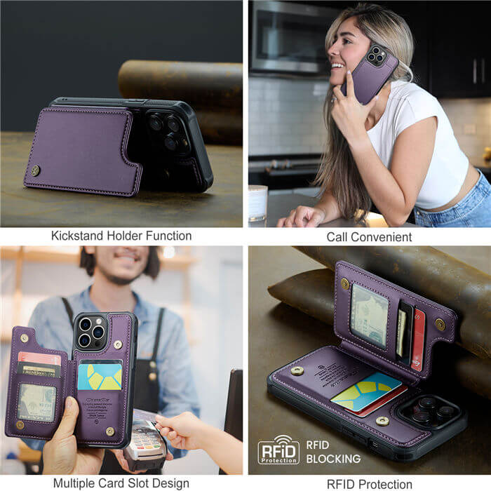 CaseMe iPhone 14 Pro RFID Blocking Card Holder Case