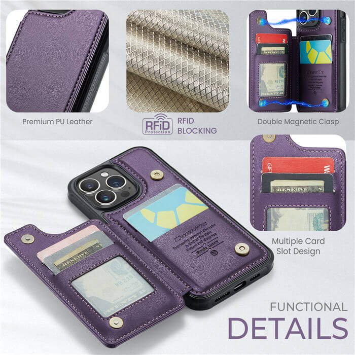 CaseMe iPhone 14 Pro RFID Blocking Card Holder Case