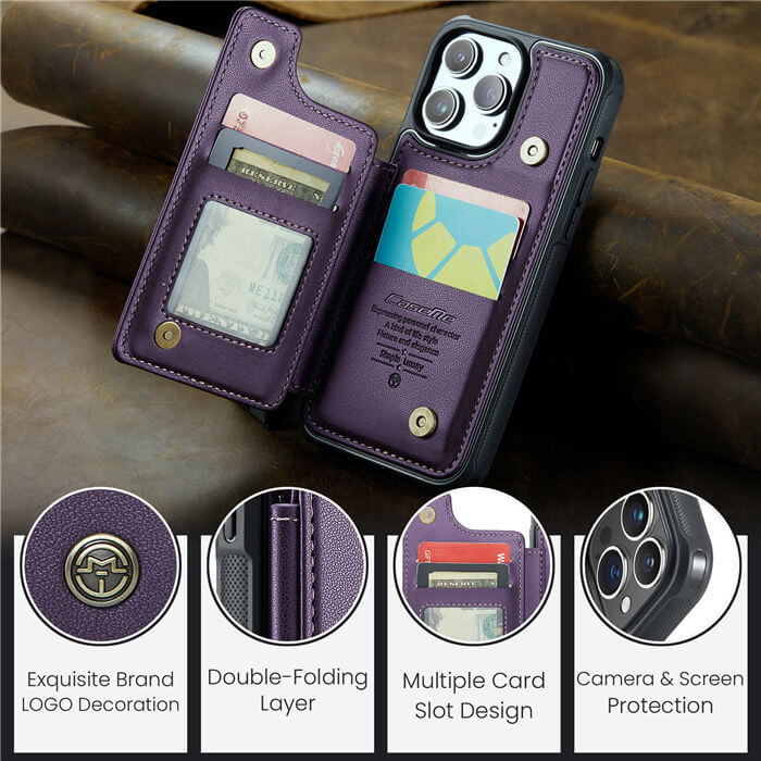 CaseMe iPhone 14 Pro RFID Blocking Card Holder Case