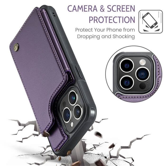 CaseMe iPhone 14 Pro RFID Blocking Card Holder Case