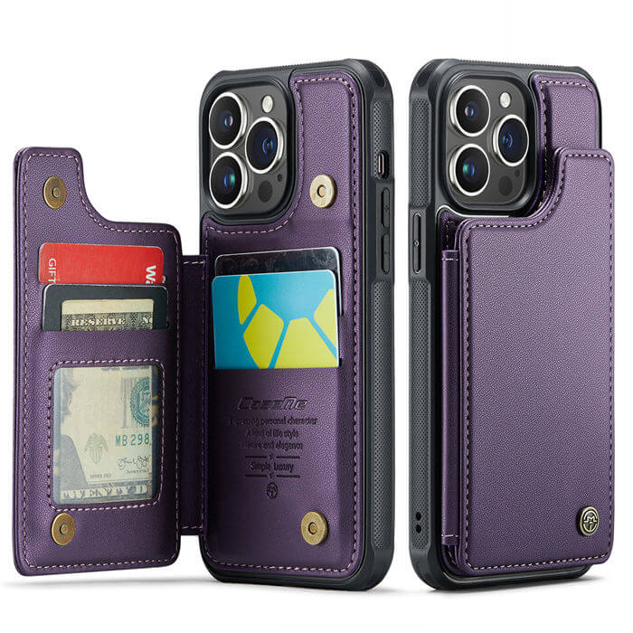 CaseMe iPhone 14 Pro RFID Blocking Card Holder Case