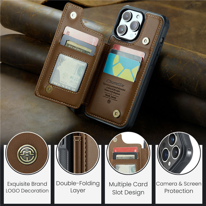 CaseMe iPhone 14 Pro Max RFID Blocking Card Holder Case