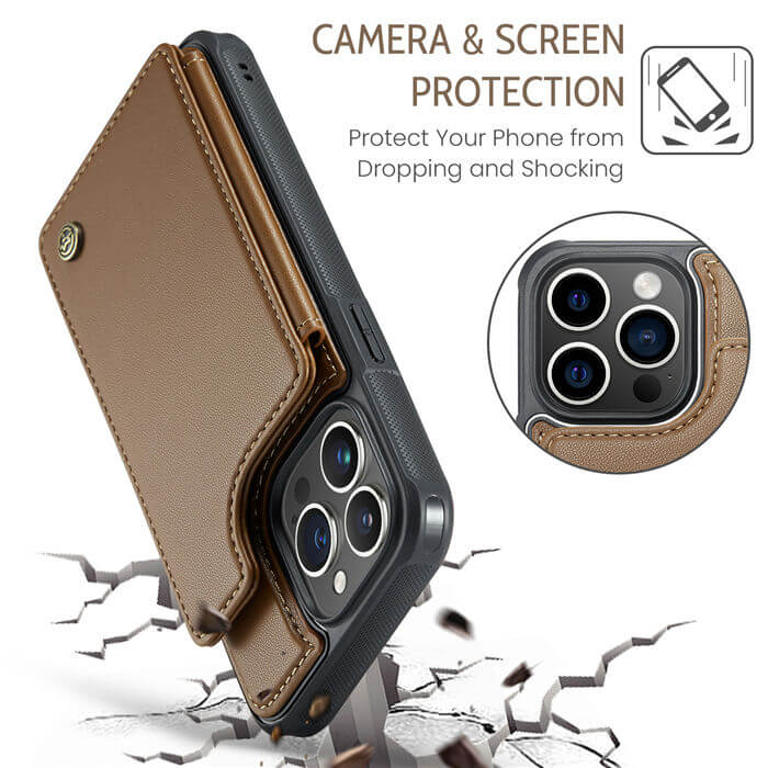 CaseMe iPhone 14 Pro Max RFID Blocking Card Holder Case
