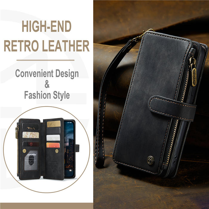 CaseMe Zipper Wallet Kickstand Case with Wrist Strap