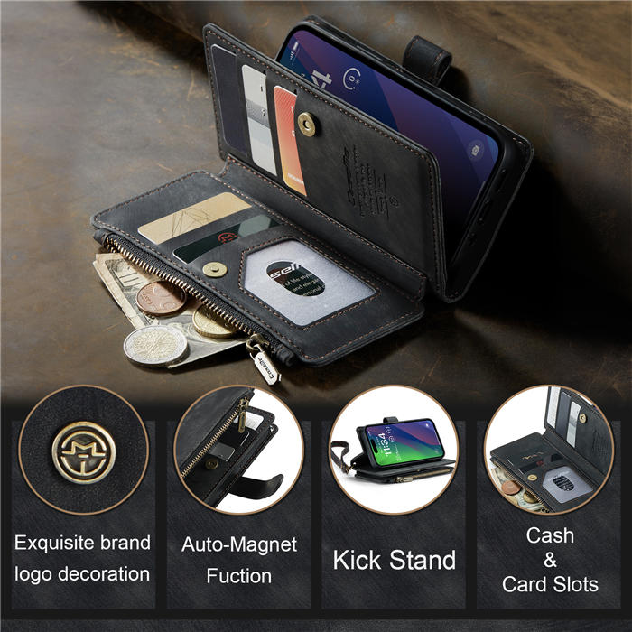 CaseMe iPhone 15 Wallet Case with Wrist Strap