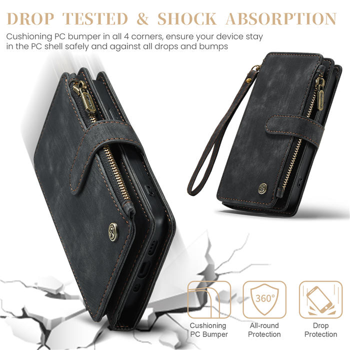 CaseMe iPhone 15 Wallet Case with Wrist Strap