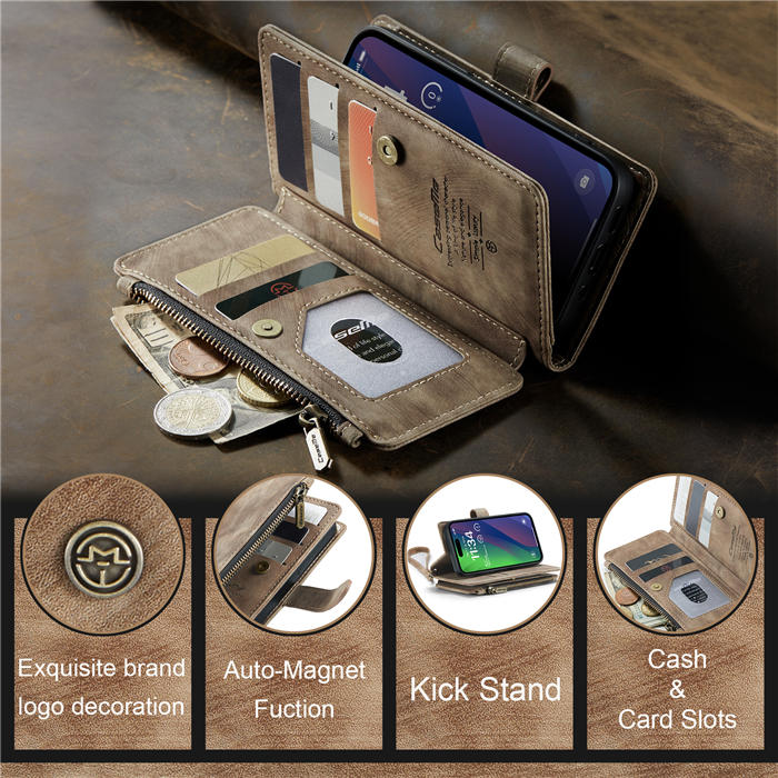 CaseMe iPhone 15 Wallet Case with Wrist Strap