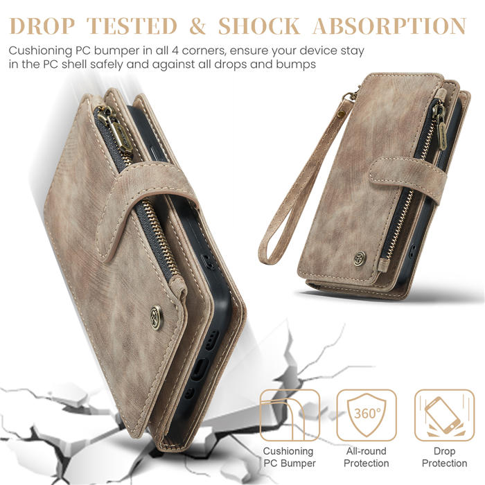 CaseMe iPhone 15 Wallet Case with Wrist Strap