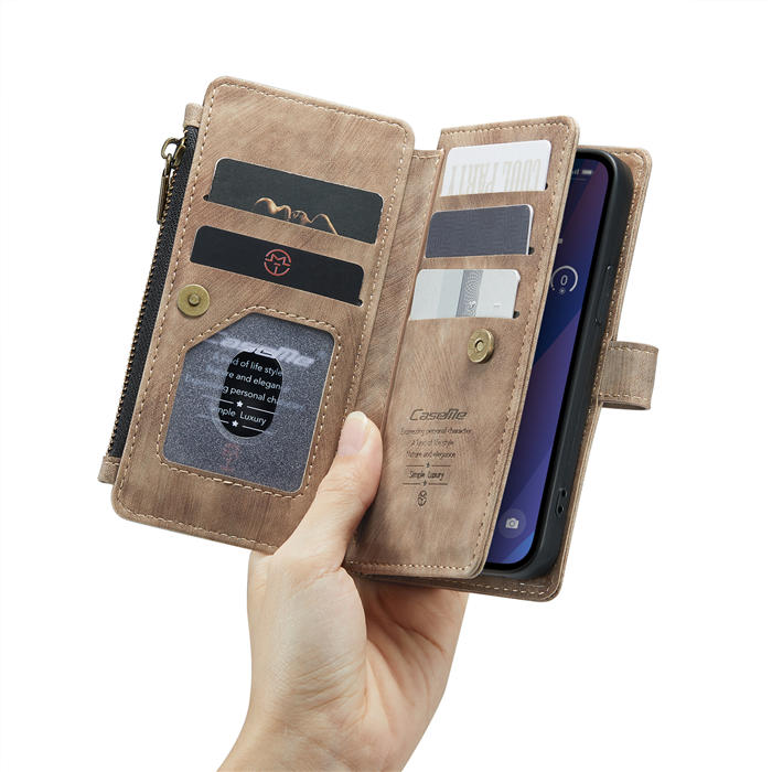 CaseMe iPhone 15 Wallet Case with Wrist Strap