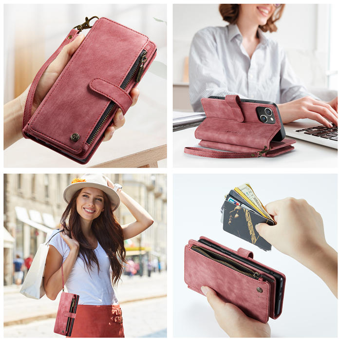 CaseMe iPhone 15 Wallet Case with Wrist Strap