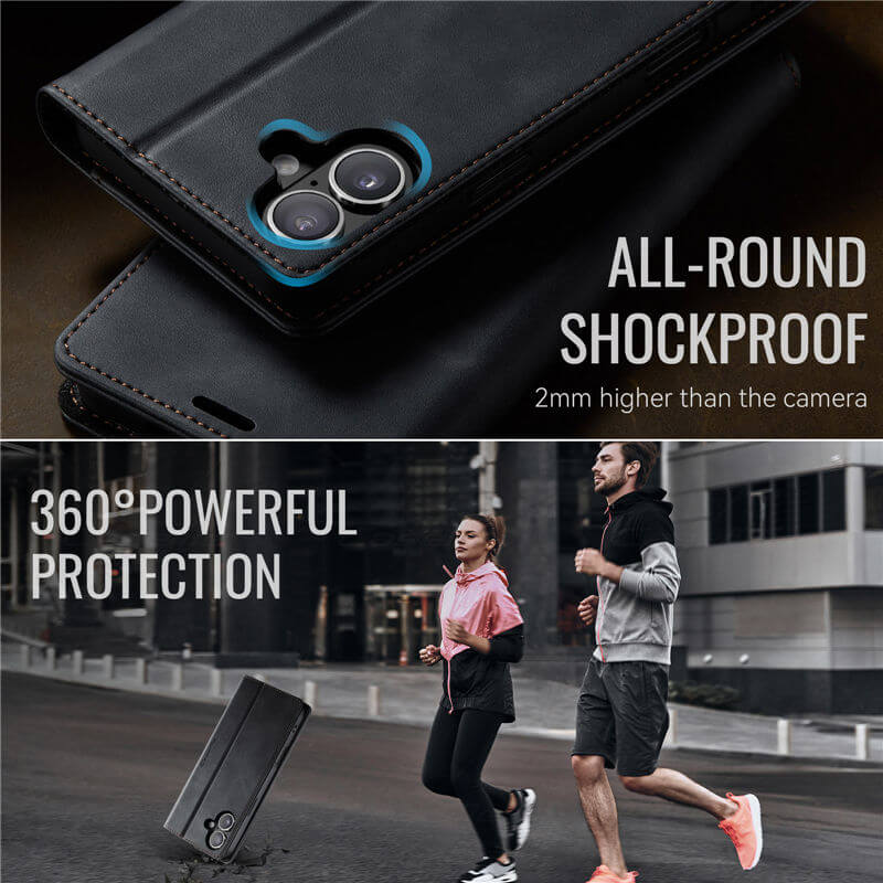 CaseMe iPhone 16 Magnetic Wallet Case with RFID Protection