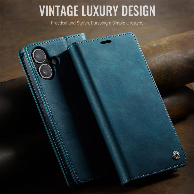 CaseMe iPhone 16 Plus Magnetic Wallet Case with RFID Protection