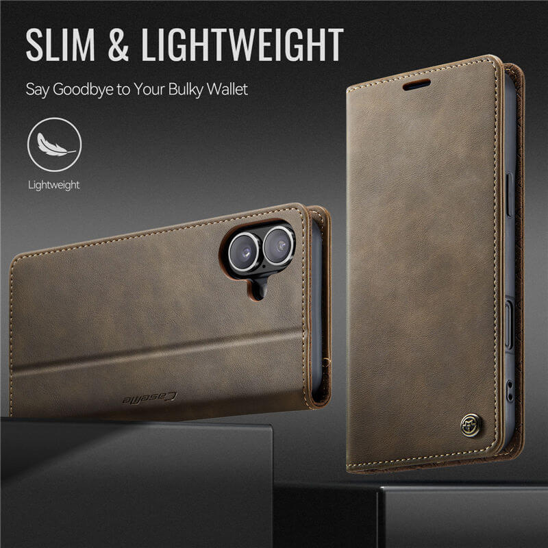 CaseMe iPhone 16 Plus Magnetic Wallet Case with RFID Protection