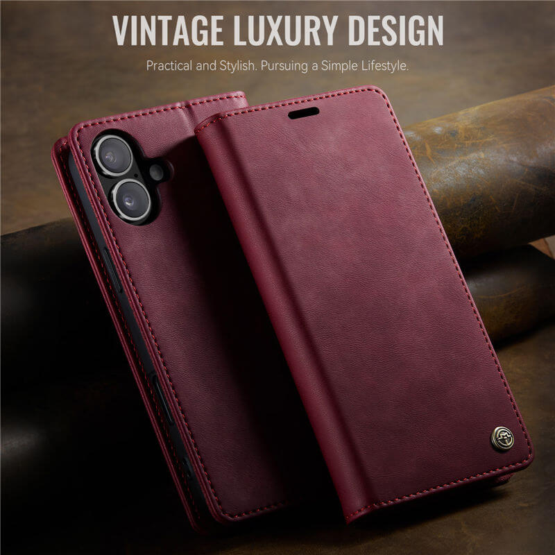 CaseMe iPhone 16 Plus Magnetic Wallet Case with RFID Protection