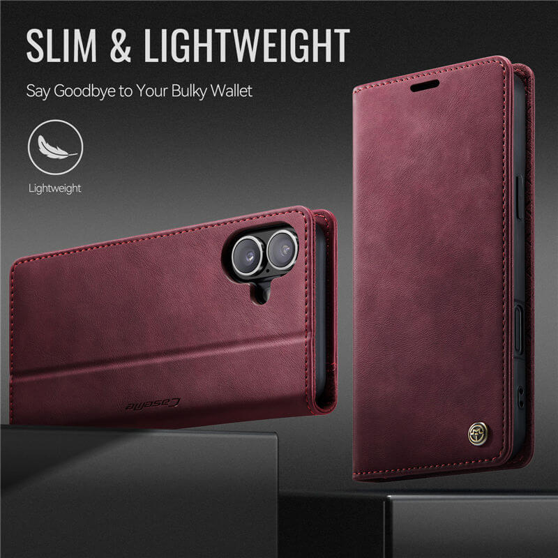 CaseMe iPhone 16 Plus Magnetic Wallet Case with RFID Protection
