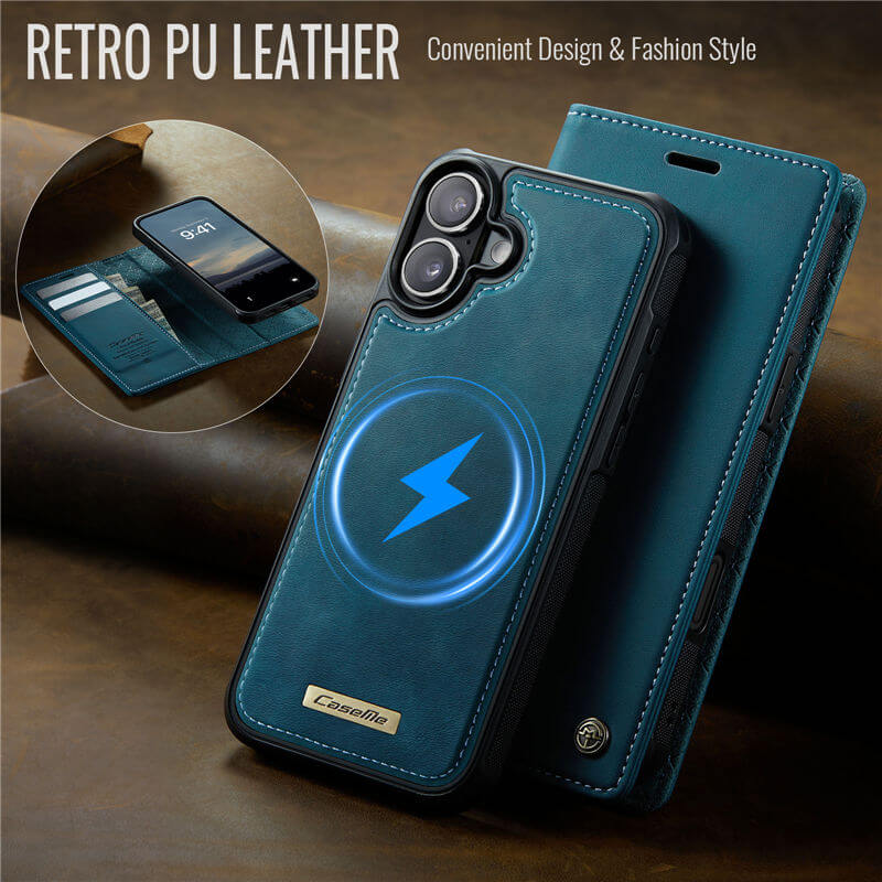 CaseMe iPhone 16 Plus 2-in-1 MagSafe Wallet Case with RFID Blocking