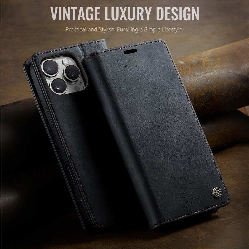 CaseMe iPhone 16 Pro Max Magnetic Wallet Case with RFID Protection