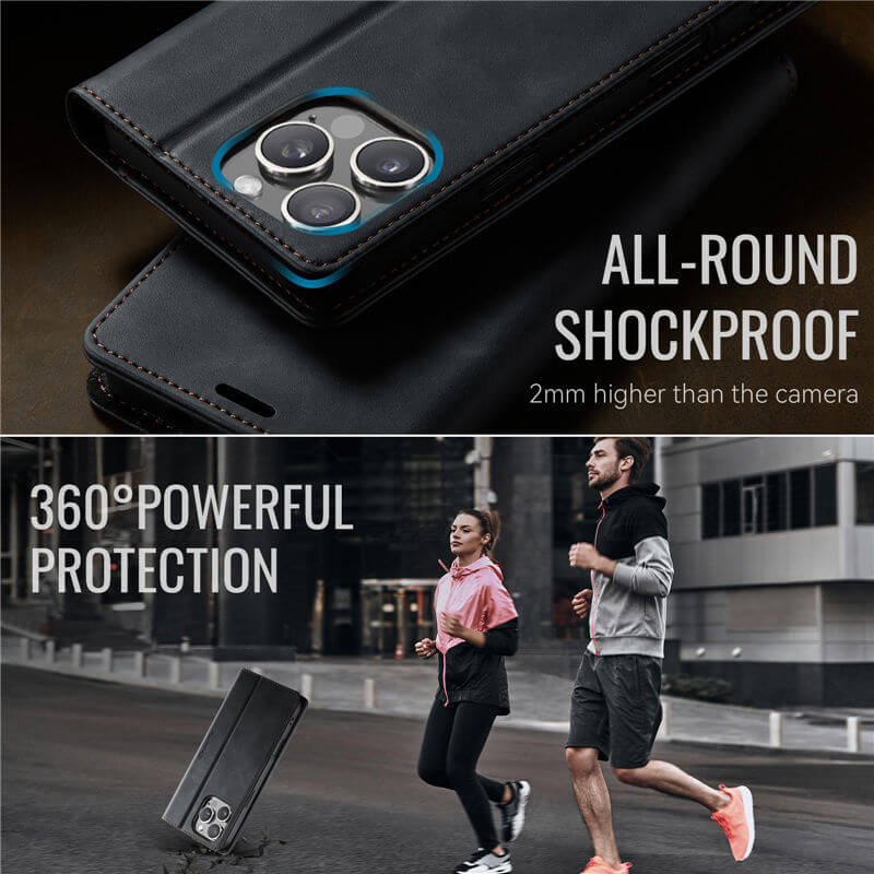 CaseMe iPhone 16 Pro Max Magnetic Wallet Case with RFID Protection