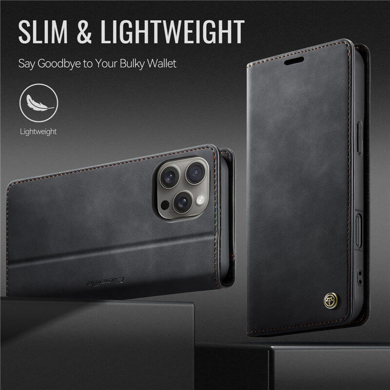 CaseMe iPhone 16 Pro Max Magnetic Wallet Case with RFID Protection