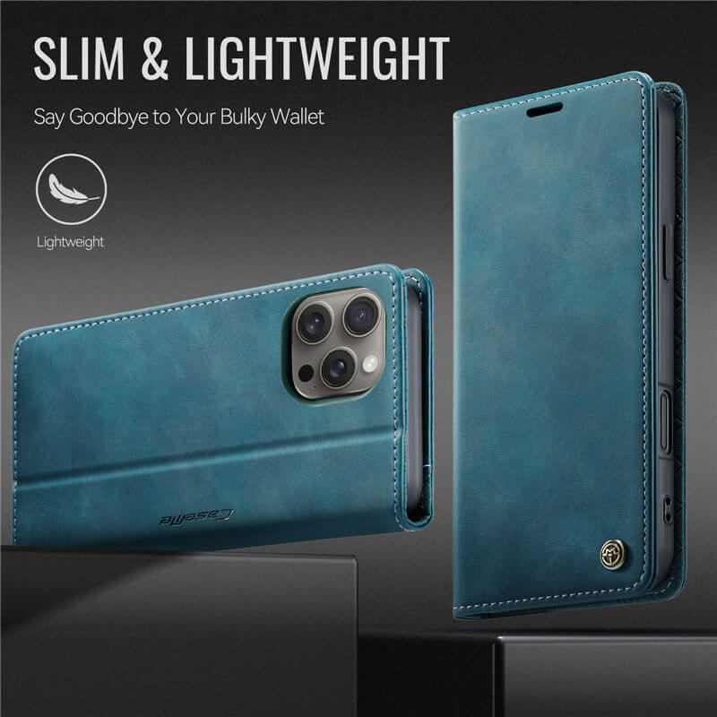 CaseMe iPhone 16 Pro Max Magnetic Wallet Case with RFID Protection