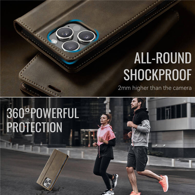 CaseMe iPhone 16 Pro Max Magnetic Wallet Case with RFID Protection