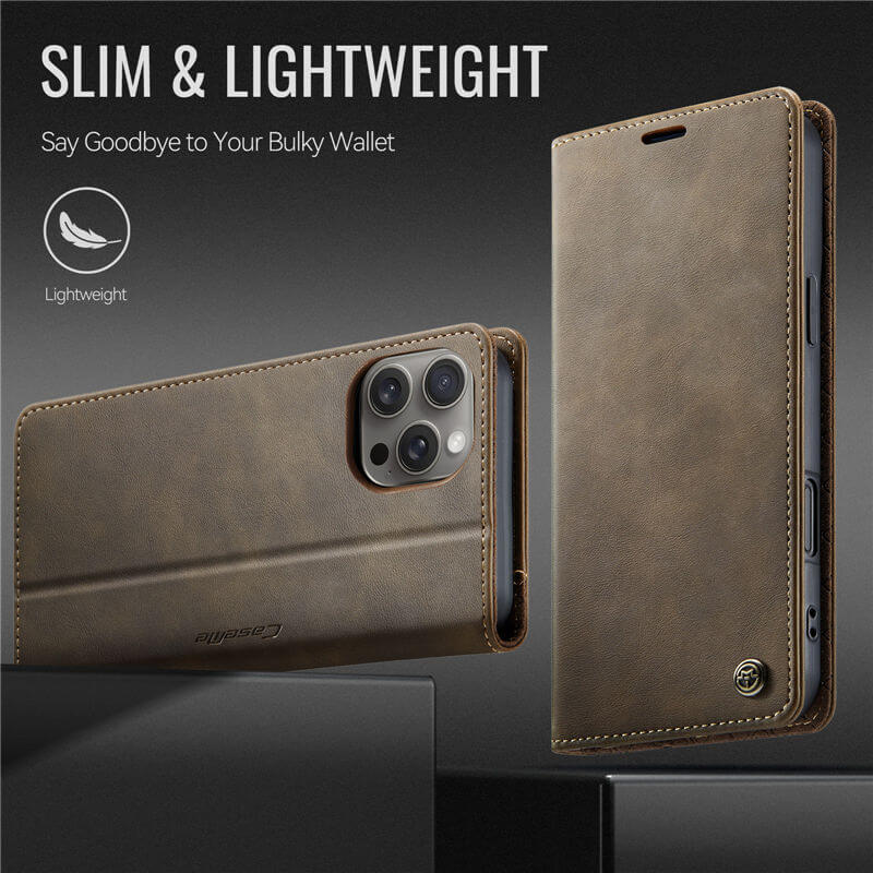 CaseMe iPhone 16 Pro Max Magnetic Wallet Case with RFID Protection