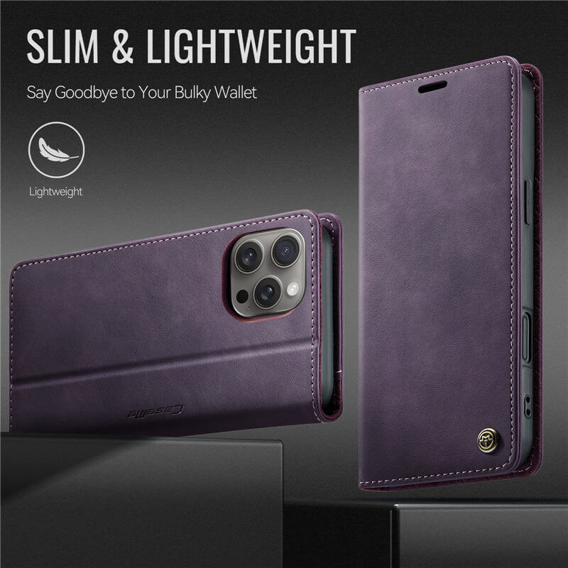 CaseMe iPhone 16 Pro Magnetic Wallet Case with RFID Protection