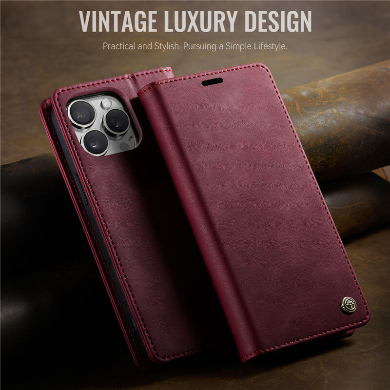 CaseMe iPhone 16 Pro Magnetic Wallet Case with RFID Protection