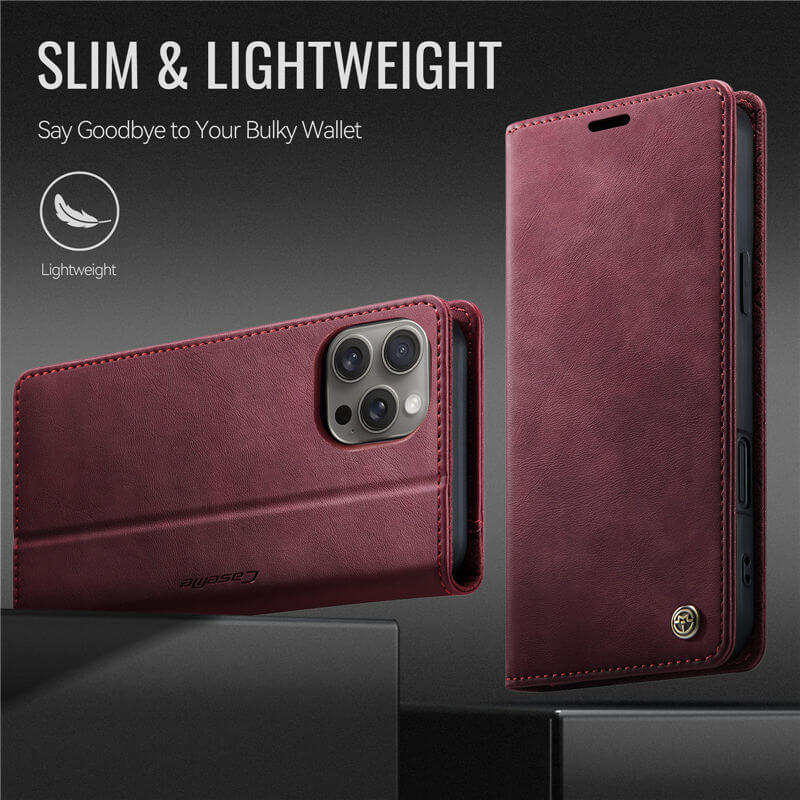 CaseMe iPhone 16 Pro Magnetic Wallet Case with RFID Protection