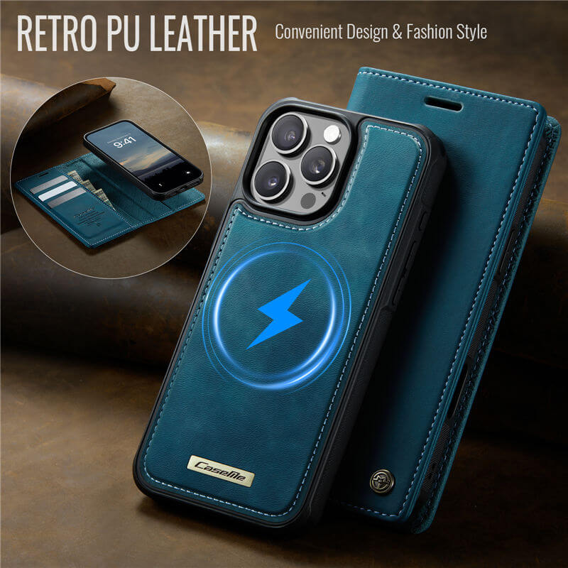 CaseMe iPhone 16 Pro Max 2-in-1 MagSafe Wallet Case with RFID Blocking