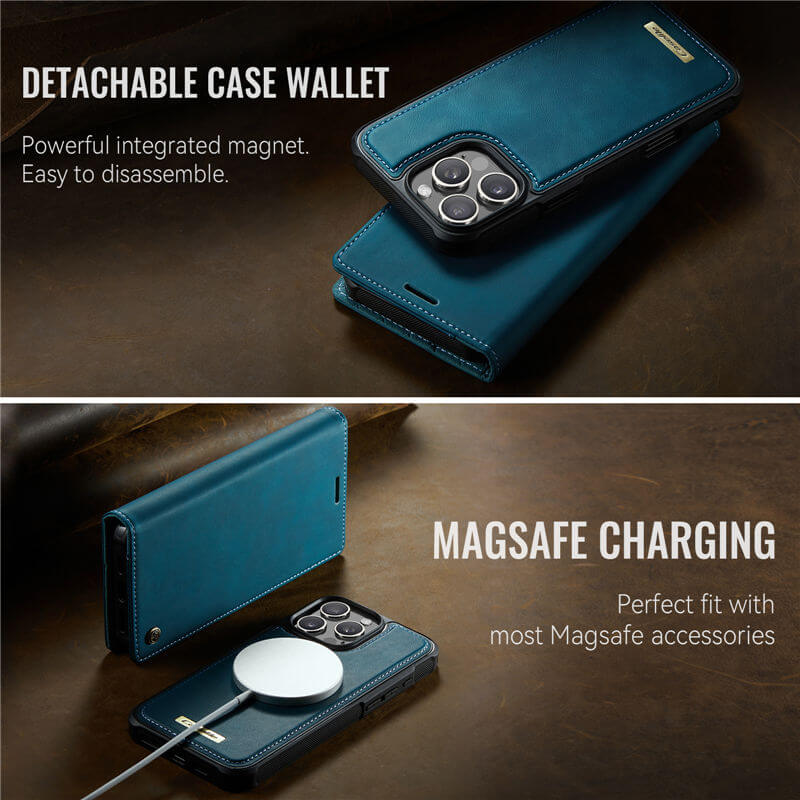 CaseMe iPhone 16 Pro Max 2-in-1 MagSafe Wallet Case with RFID Blocking
