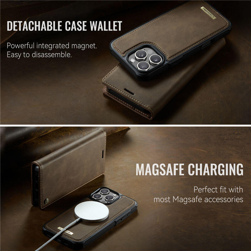 CaseMe iPhone 16 Pro Max 2-in-1 MagSafe Wallet Case with RFID Blocking