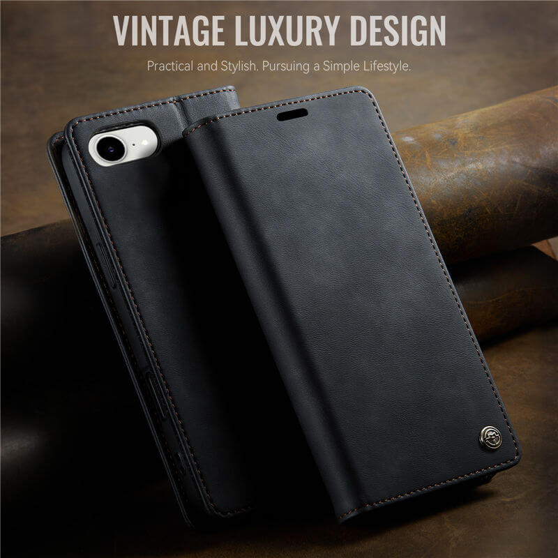 CaseMe iPhone 16e Magnetic Wallet Case with RFID Protection