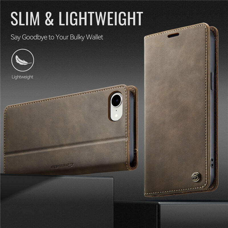 CaseMe iPhone 16e Magnetic Wallet Case with RFID Protection