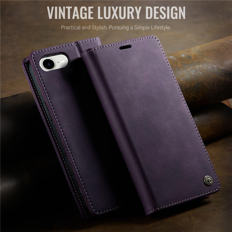 CaseMe iPhone 16e Magnetic Wallet Case with RFID Protection